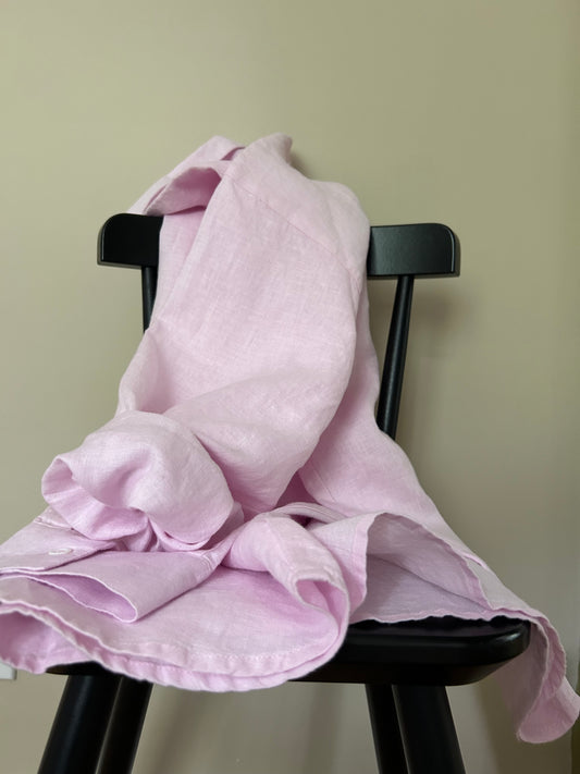 Oversized Linen Shirt • Pink