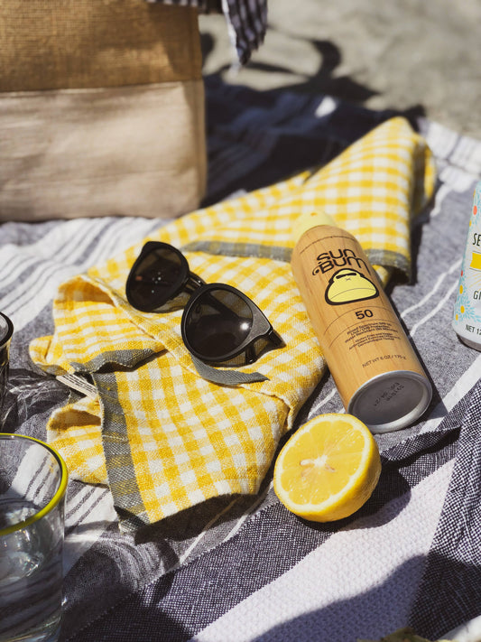 Hand-Spun Linen Tea Towel • Dijon Gingham