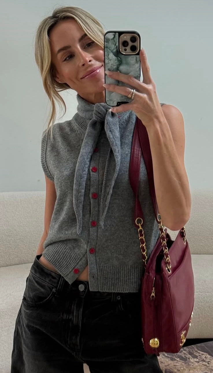 Button Vest • Grey