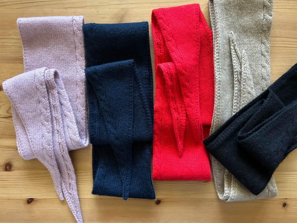 Cashmere Mini Scarf • Navy