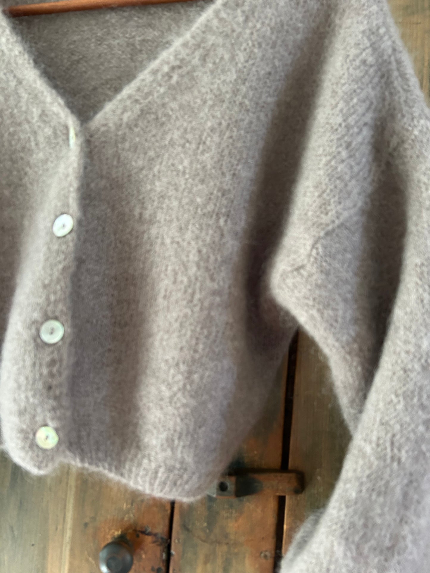 Mohair Cardigan • Light Taupe