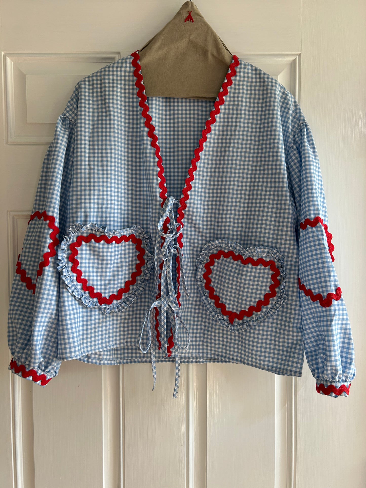 Oversized Gingham Love Cardigan