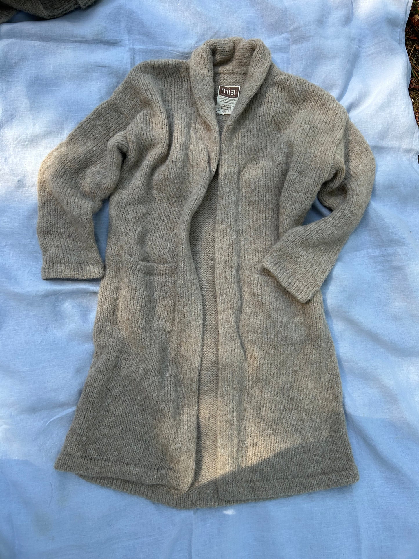 Hand Knit Long Cardigan