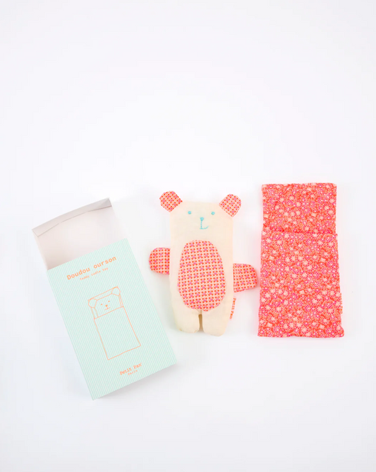 Bear in a Sleeping Bag • Floral Print