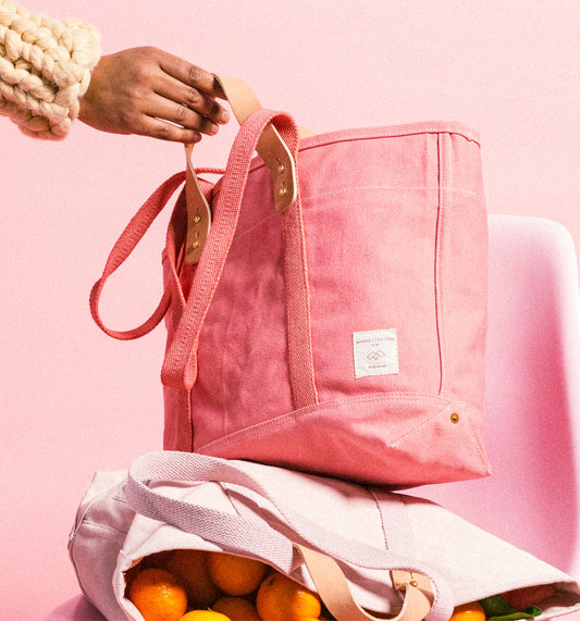 Small East West Tote • Flamingo