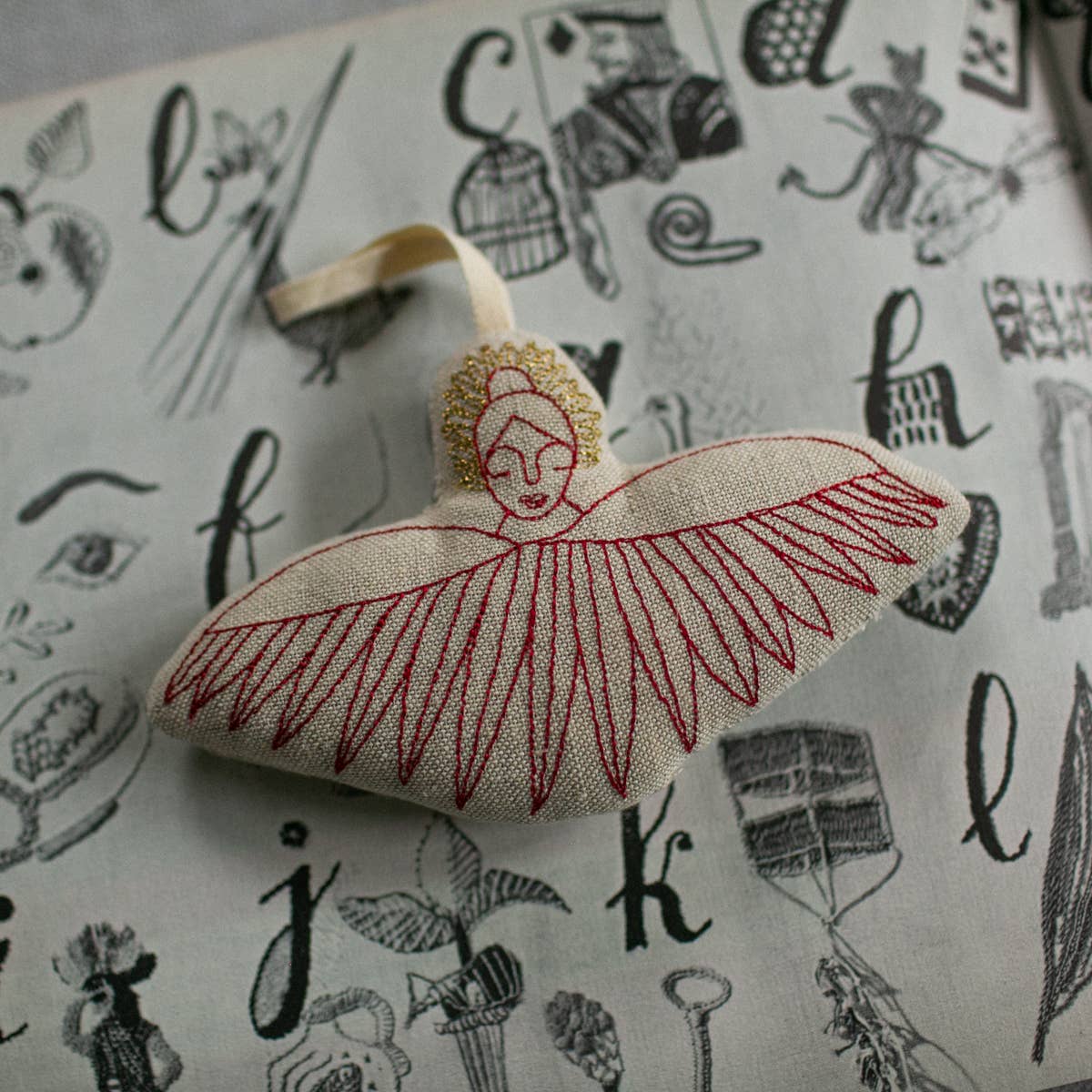 Cupid's Bow • Cotton & Lavender Ornament