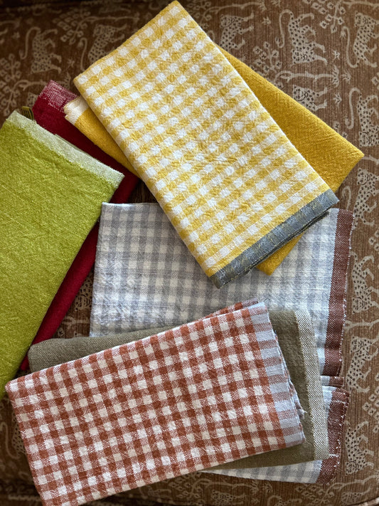 Hand-Spun Linen Tea Towel • Golden Milk