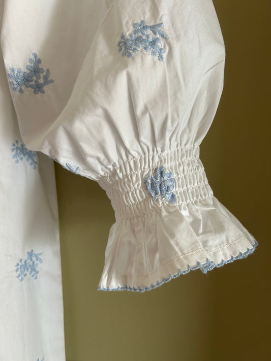 Smocked Embroidered Nightgown