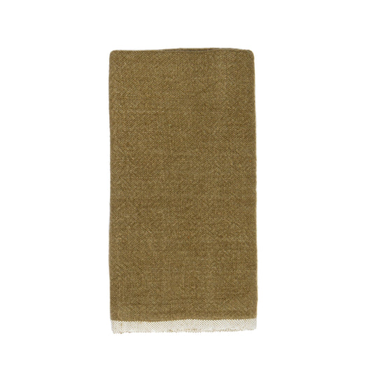 Hand-Spun Linen Towel • Olive