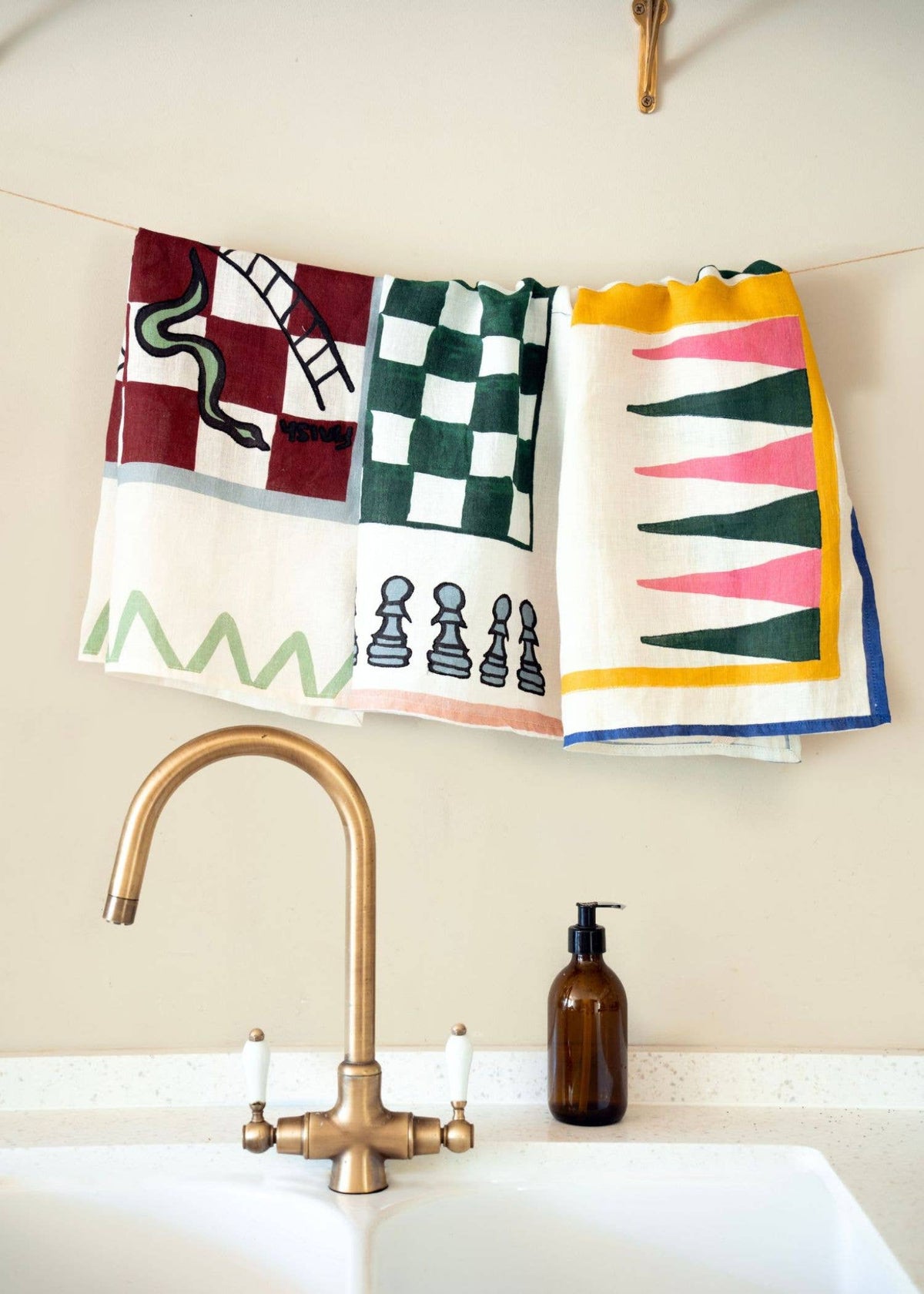 Backgammon Tea Towel