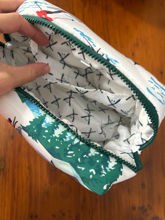 Luxe Puffer Cosmetic Bag • Ski
