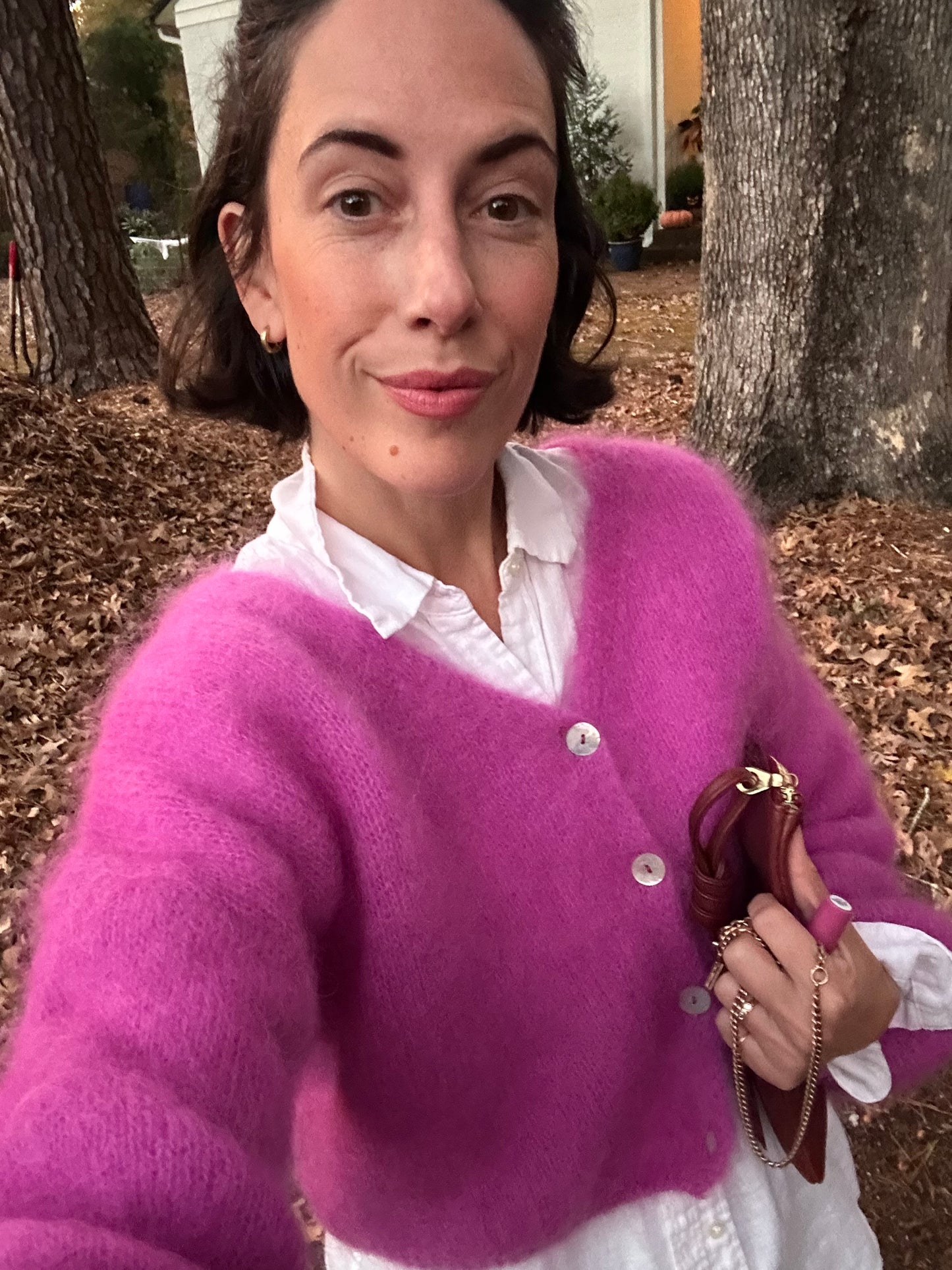 Mohair Cardigan • Pinky Purple