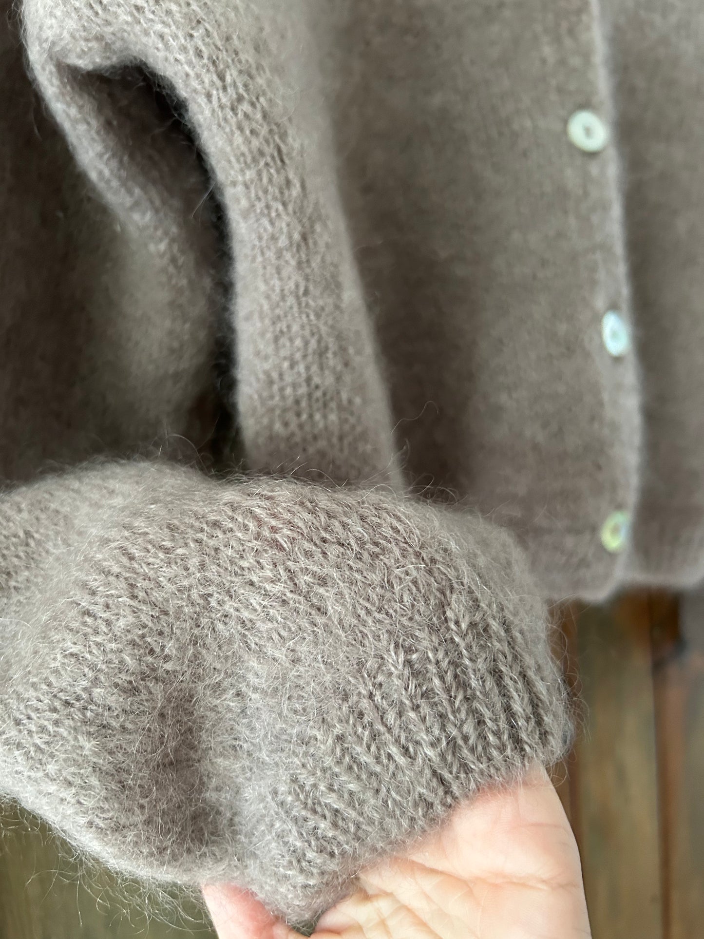 Mohair Cardigan • Light Taupe