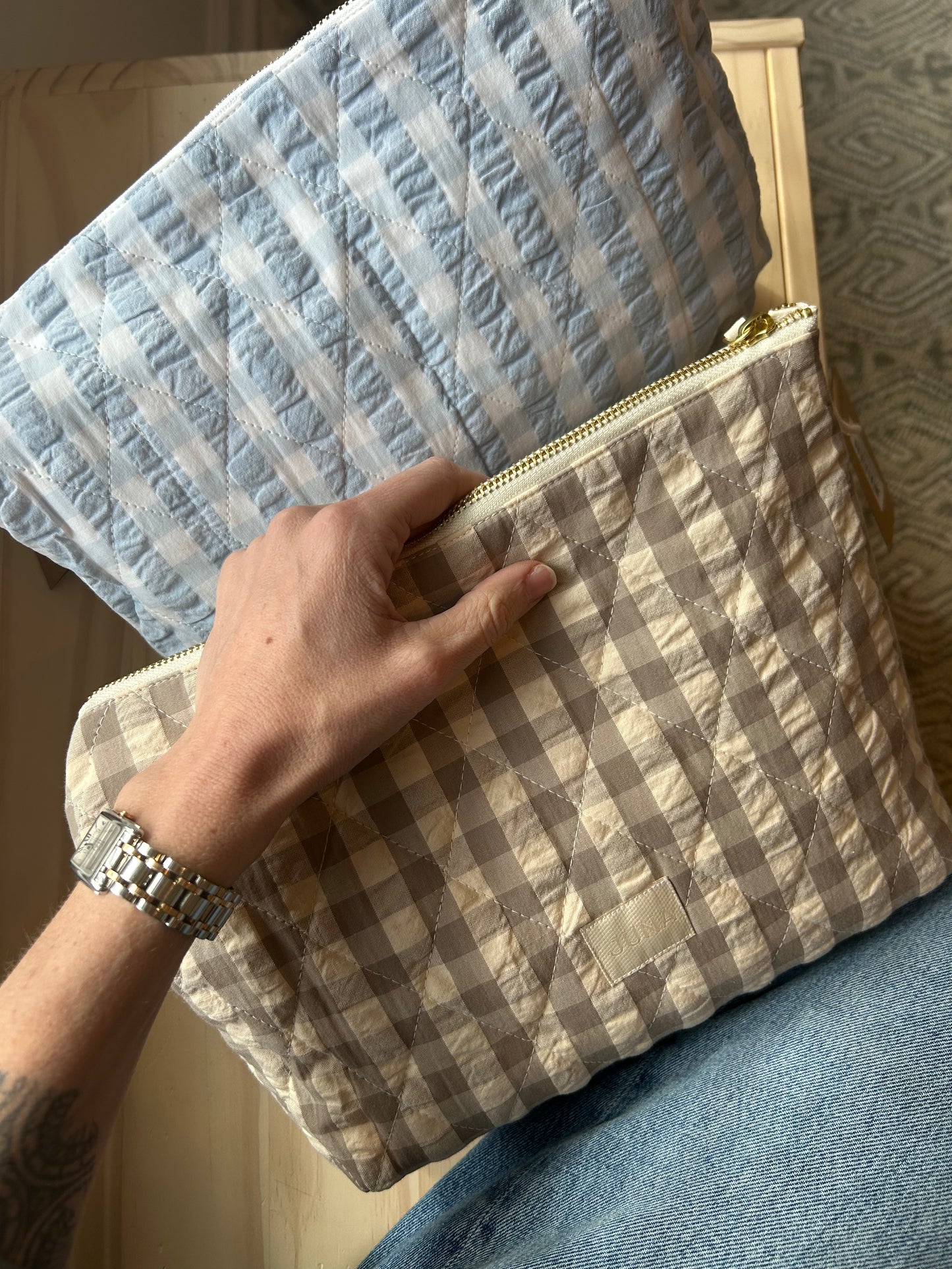 Pants and Cosmetic Bag Set • Natural