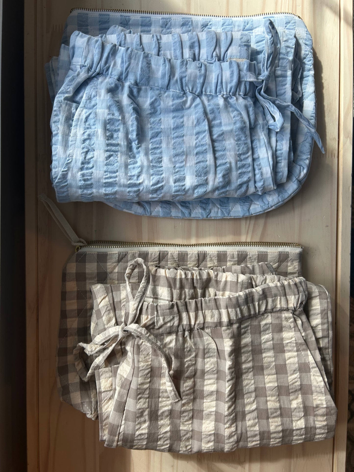 Pants and Cosmetic Bag Set • Natural