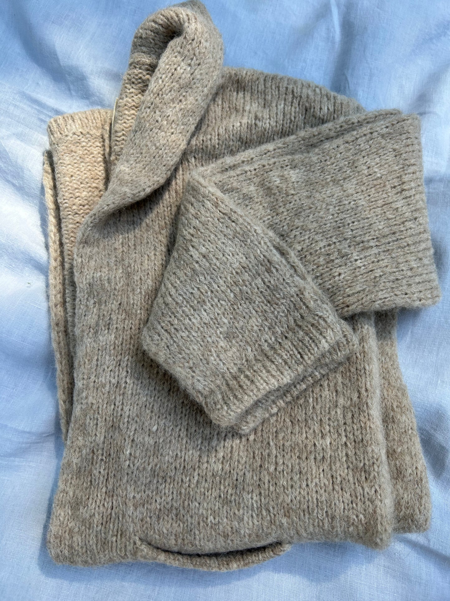 Hand Knit Long Cardigan