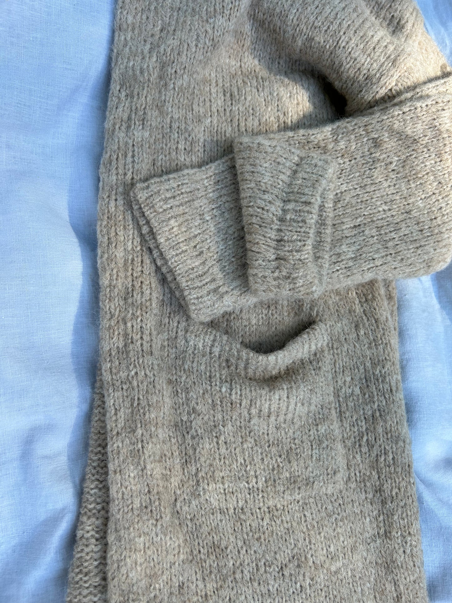 Hand Knit Long Cardigan