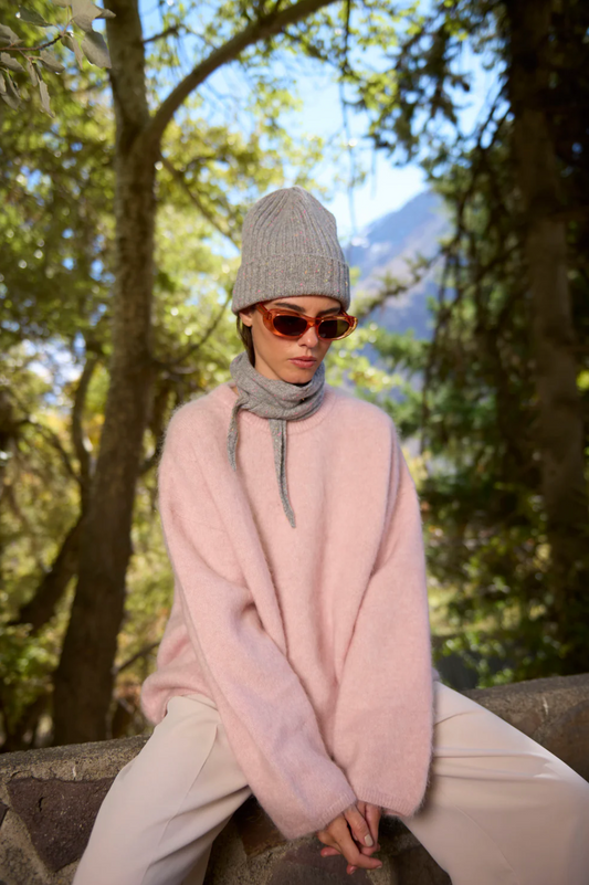 Cashmere Mini Scarf • Grey Confetti