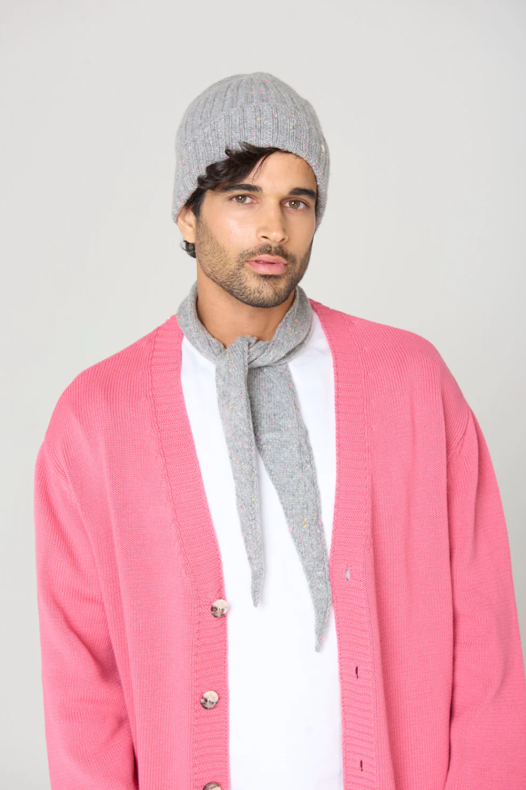 Cashmere Mini Scarf • Grey Confetti