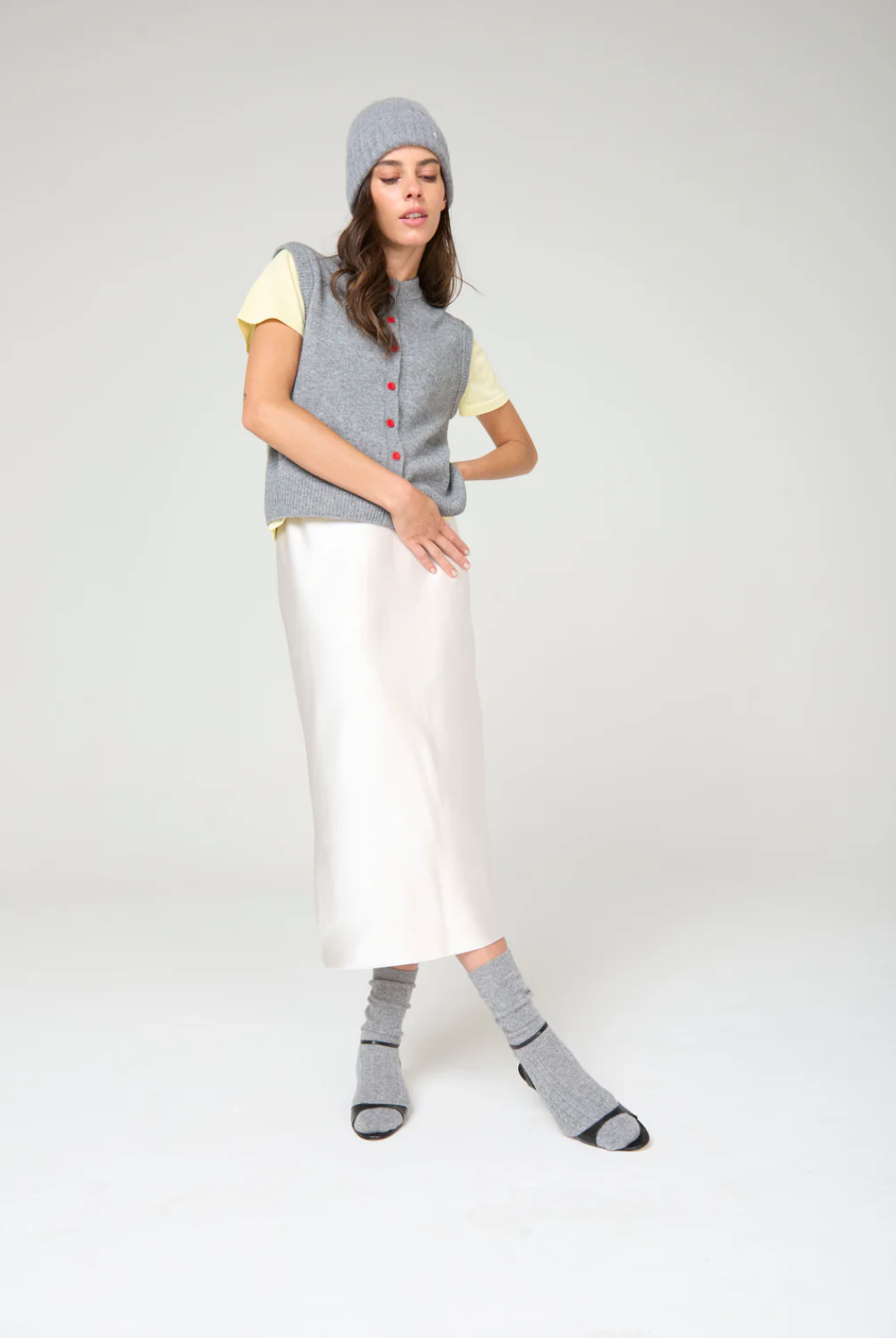 Button Vest • Grey