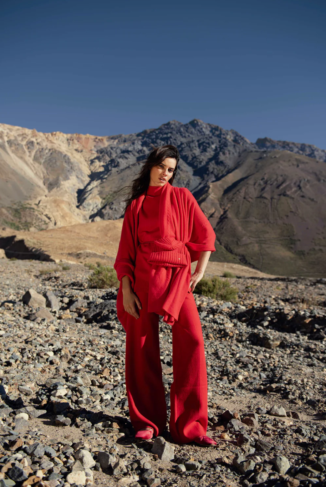 Big Cashmere Wrap • Cherry