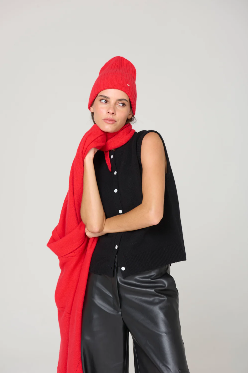 Big Cashmere Wrap • Cherry