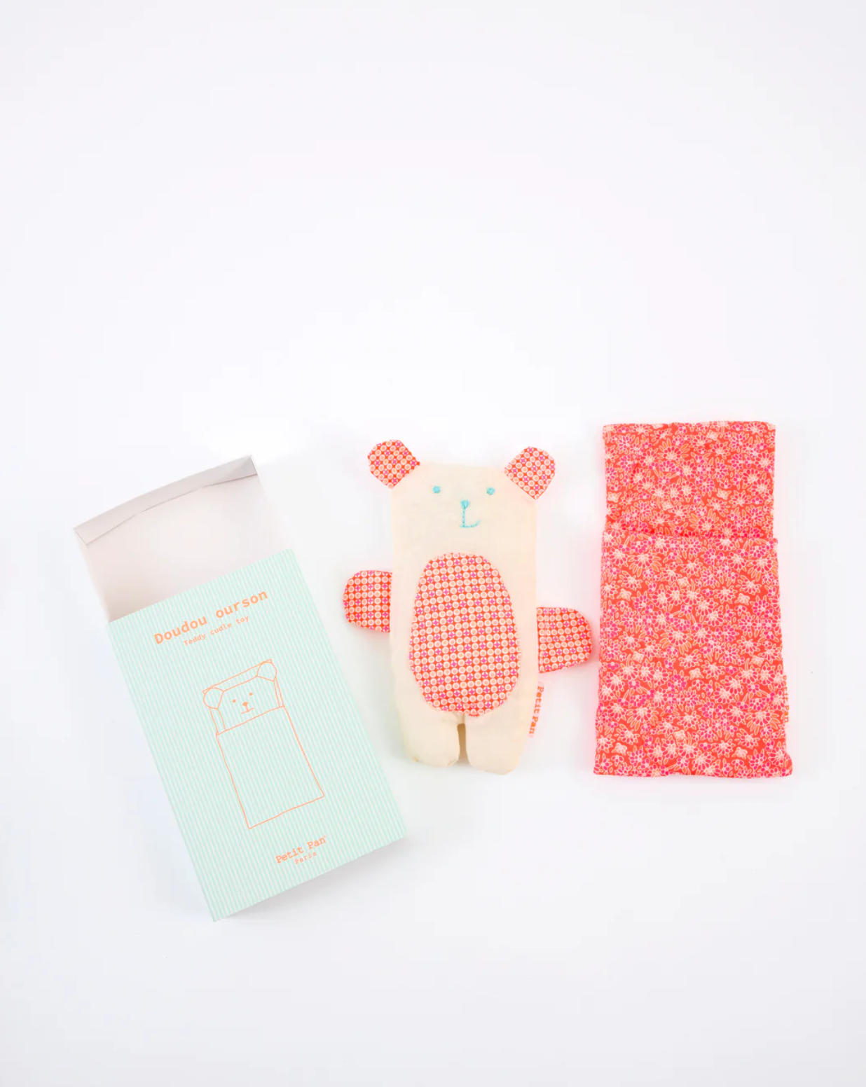 Bear in a Sleeping Bag • Floral Print
