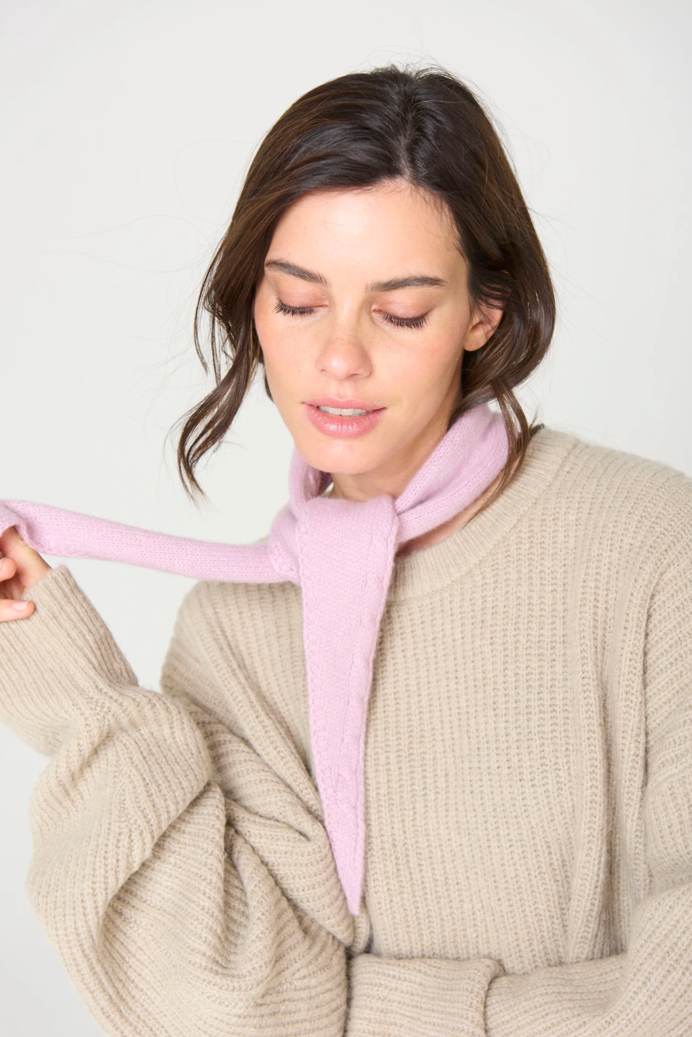 Cashmere Mini Scarf • Blush