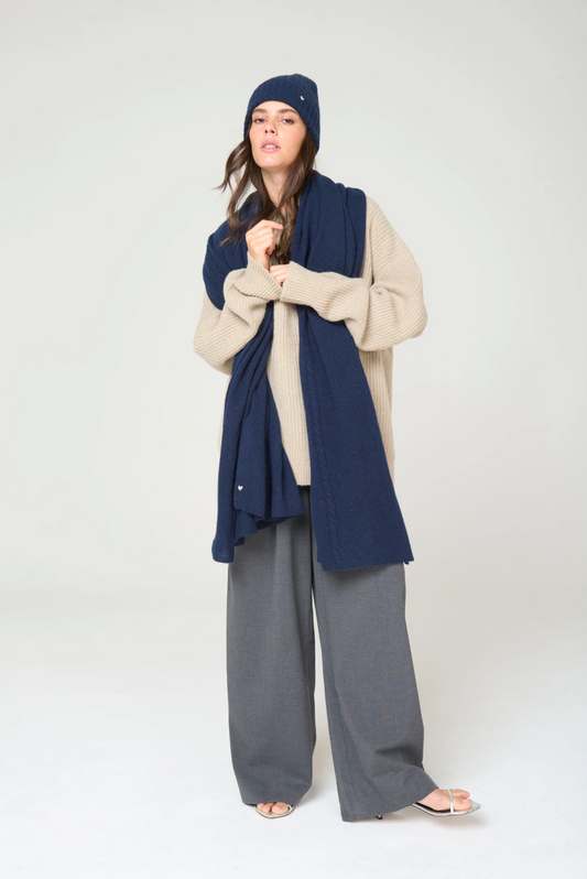 Big Cashmere Wrap • Navy