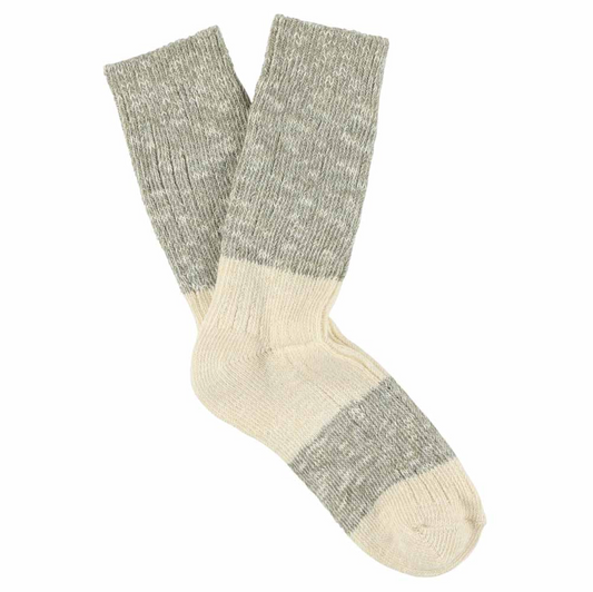 Melange Socks • Light Grey/ Ecru