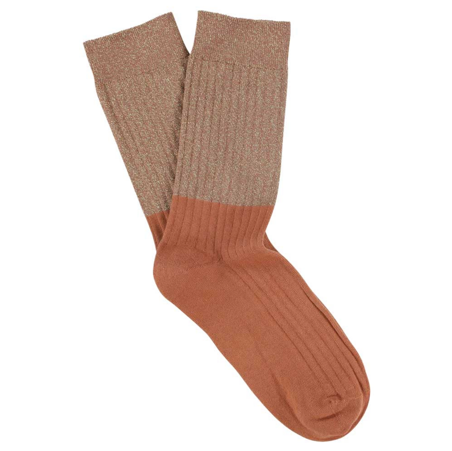 Lurex Socks • Gold/ Arabian Spice