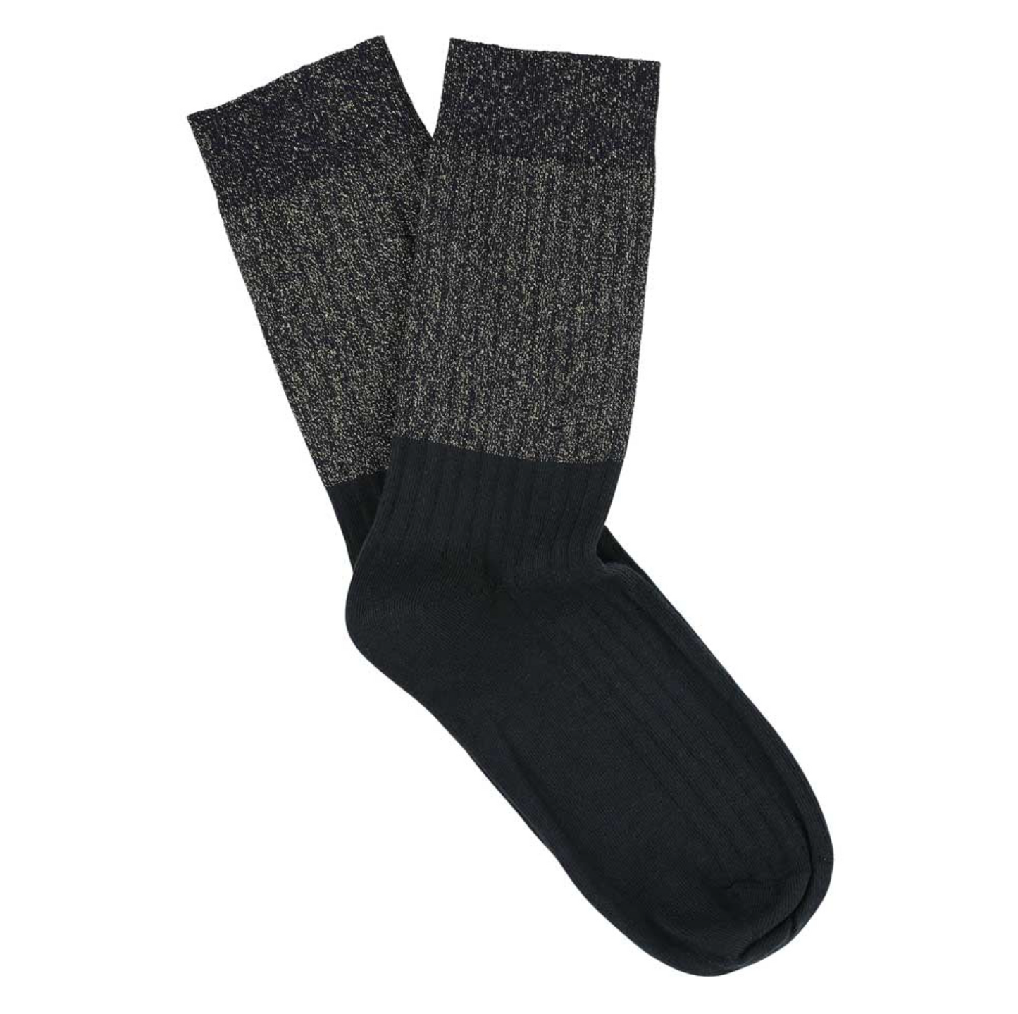 Lurex Socks • Silver/ Navy