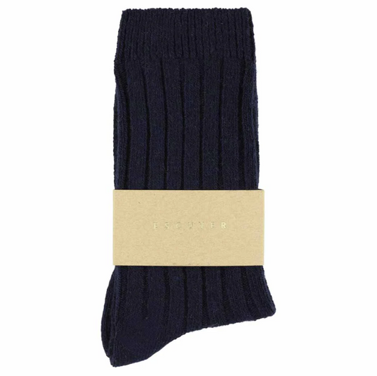 Cashmere Crew Socks • Navy