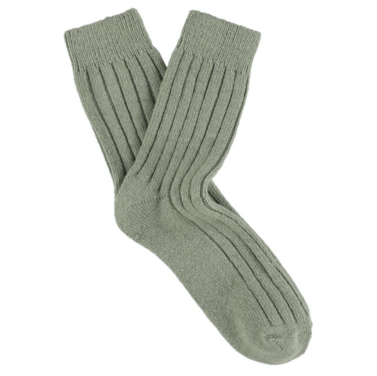 Cashmere Crew Socks • Light Green