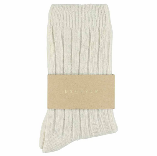 Cashmere Crew Socks • Ecru