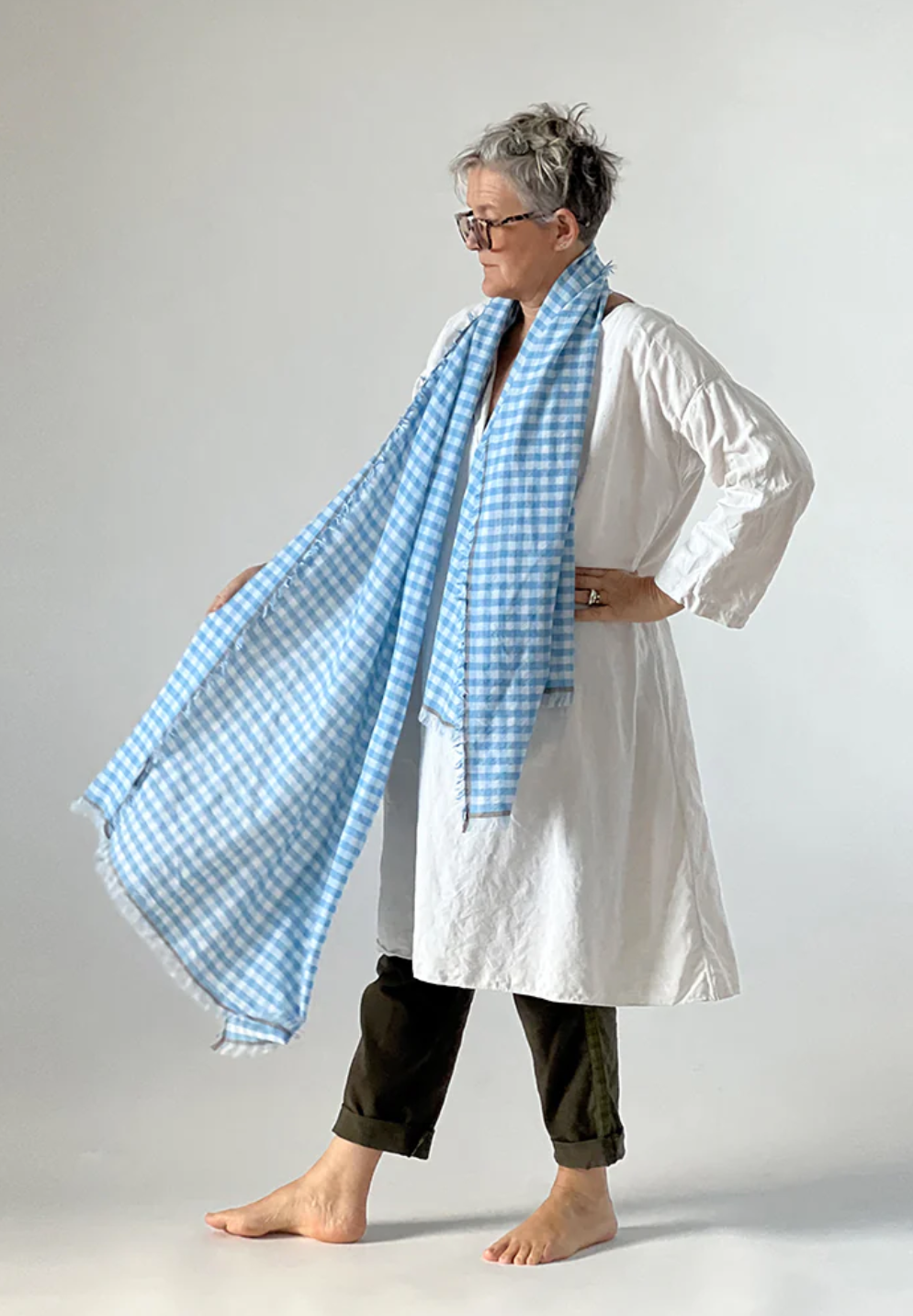 Wool/ Silk Long Scarf • Airy