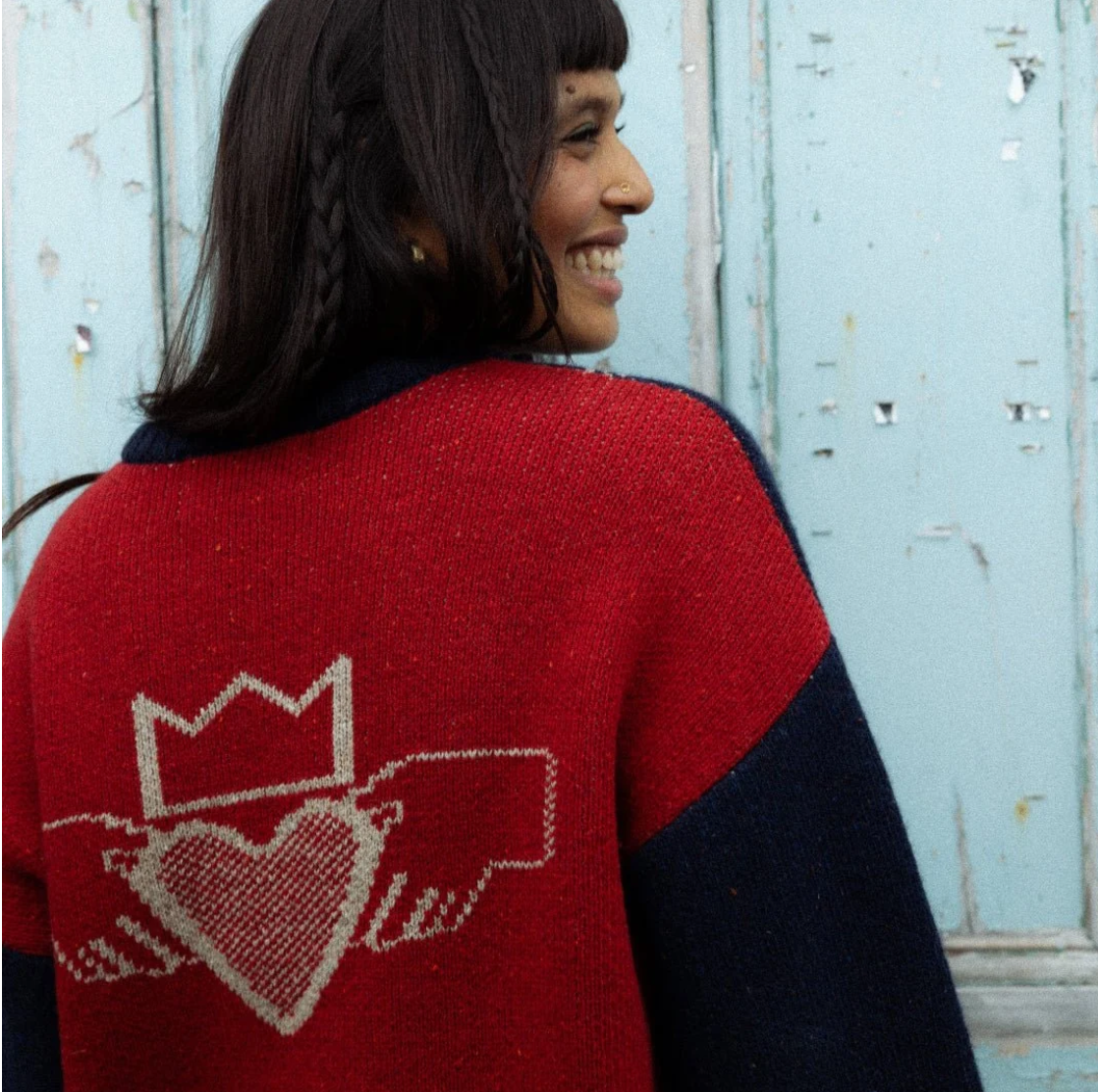 Freedom Sweater • Navy/ Red