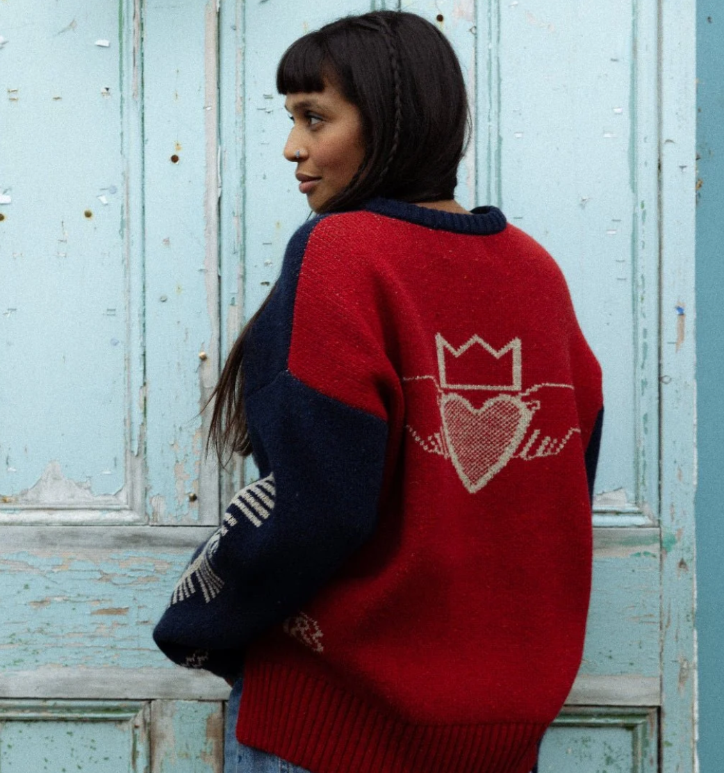 Freedom Sweater • Navy/ Red