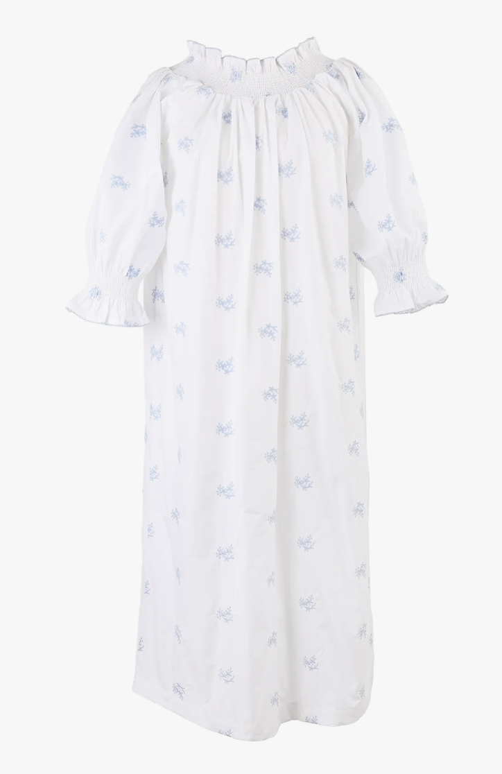 Smocked Embroidered Nightgown