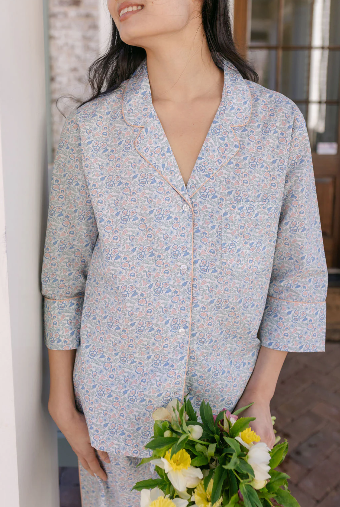 French Floral Pajama Set