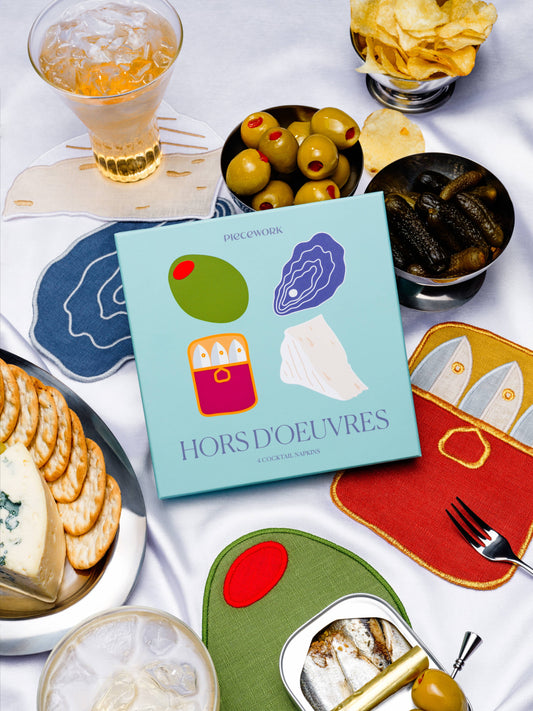 Linen Hors D'Oeuvres Cocktail Napkins • Set Of 4