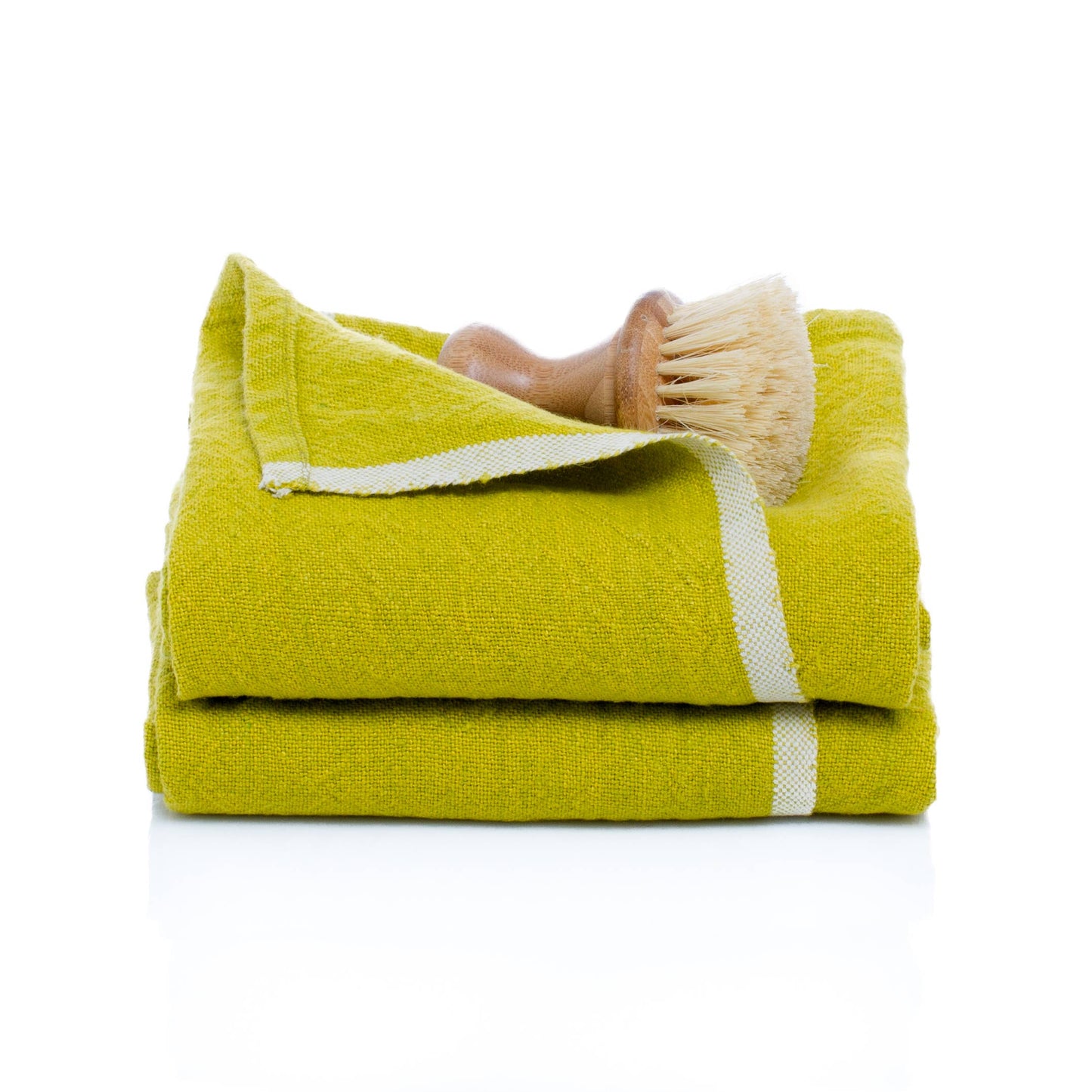 Hand-Spun Linen Towel • Lime