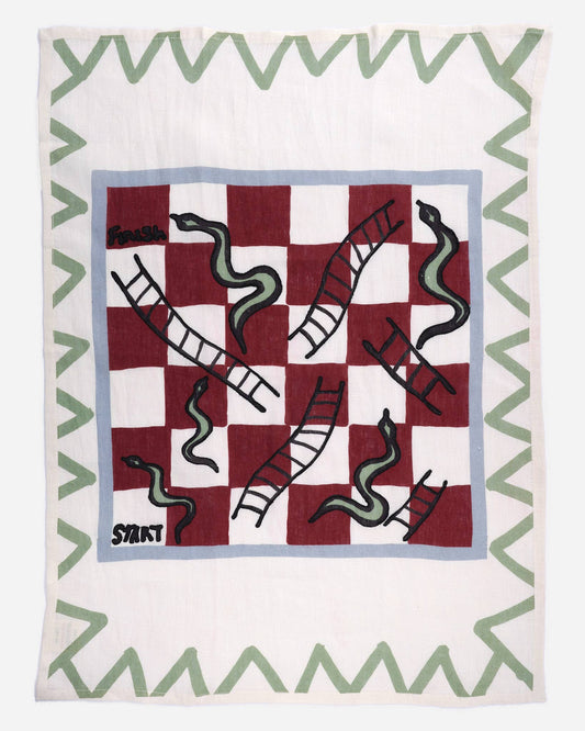 Snakes & Ladders Tea Towel