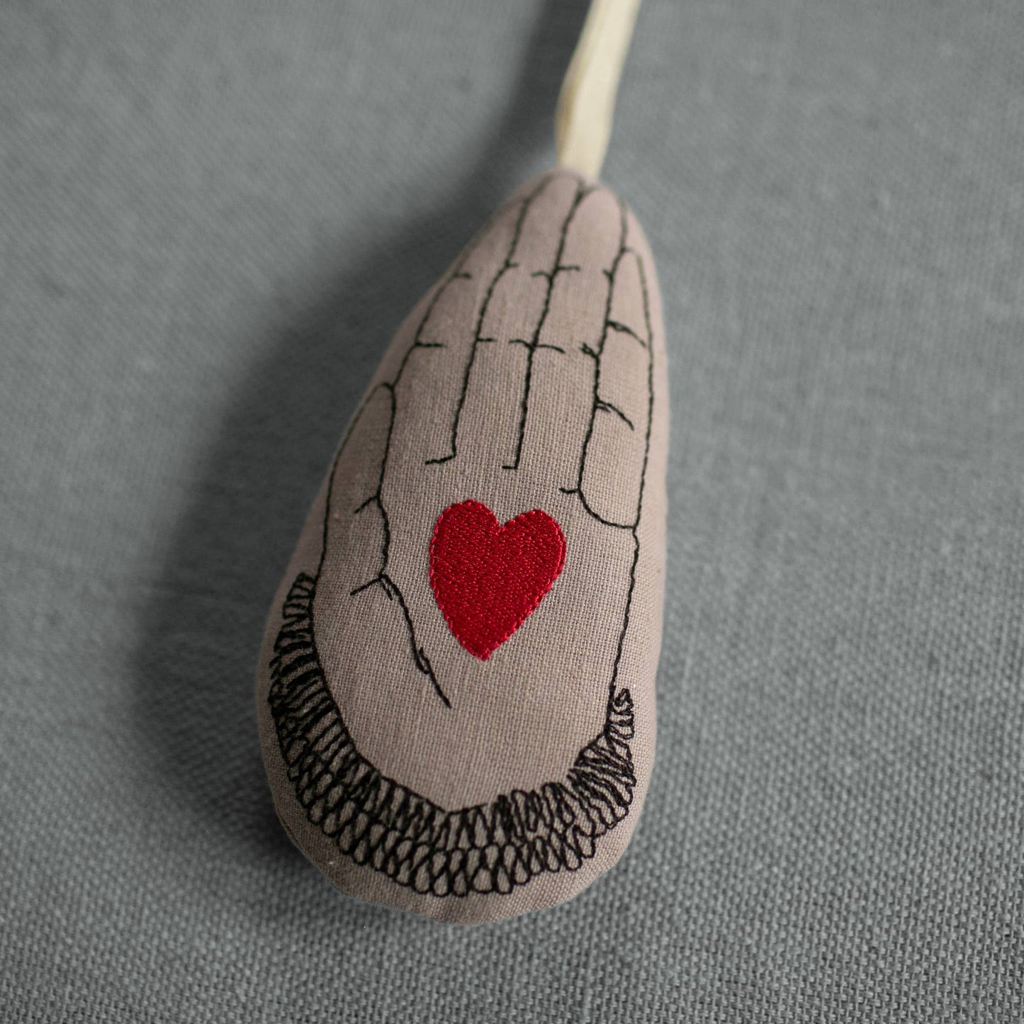 Heart in Hand • Cotton & Lavender Ornament