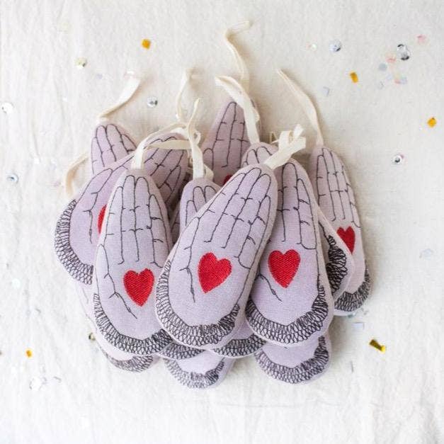 Heart in Hand • Cotton & Lavender Ornament