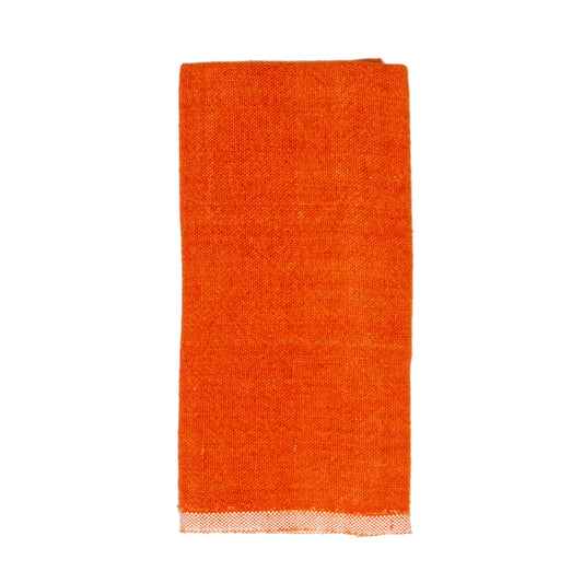 Hand-Spun Linen Tea Towel • Orange