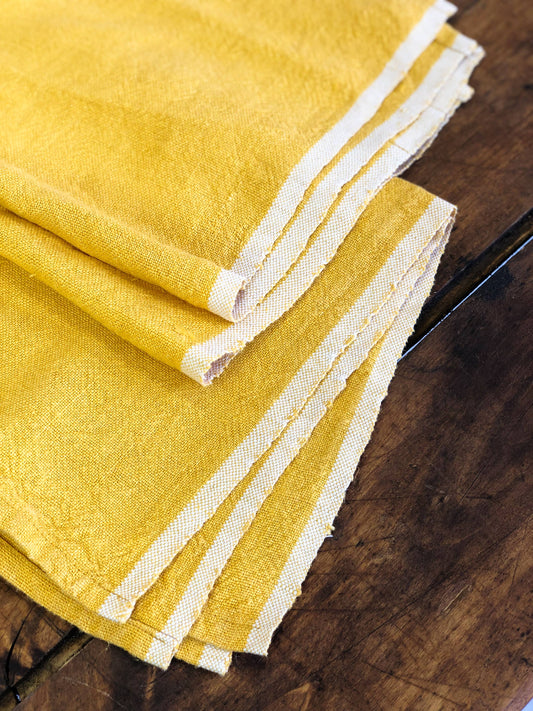 Hand-Spun Linen Tea Towel • Golden Milk
