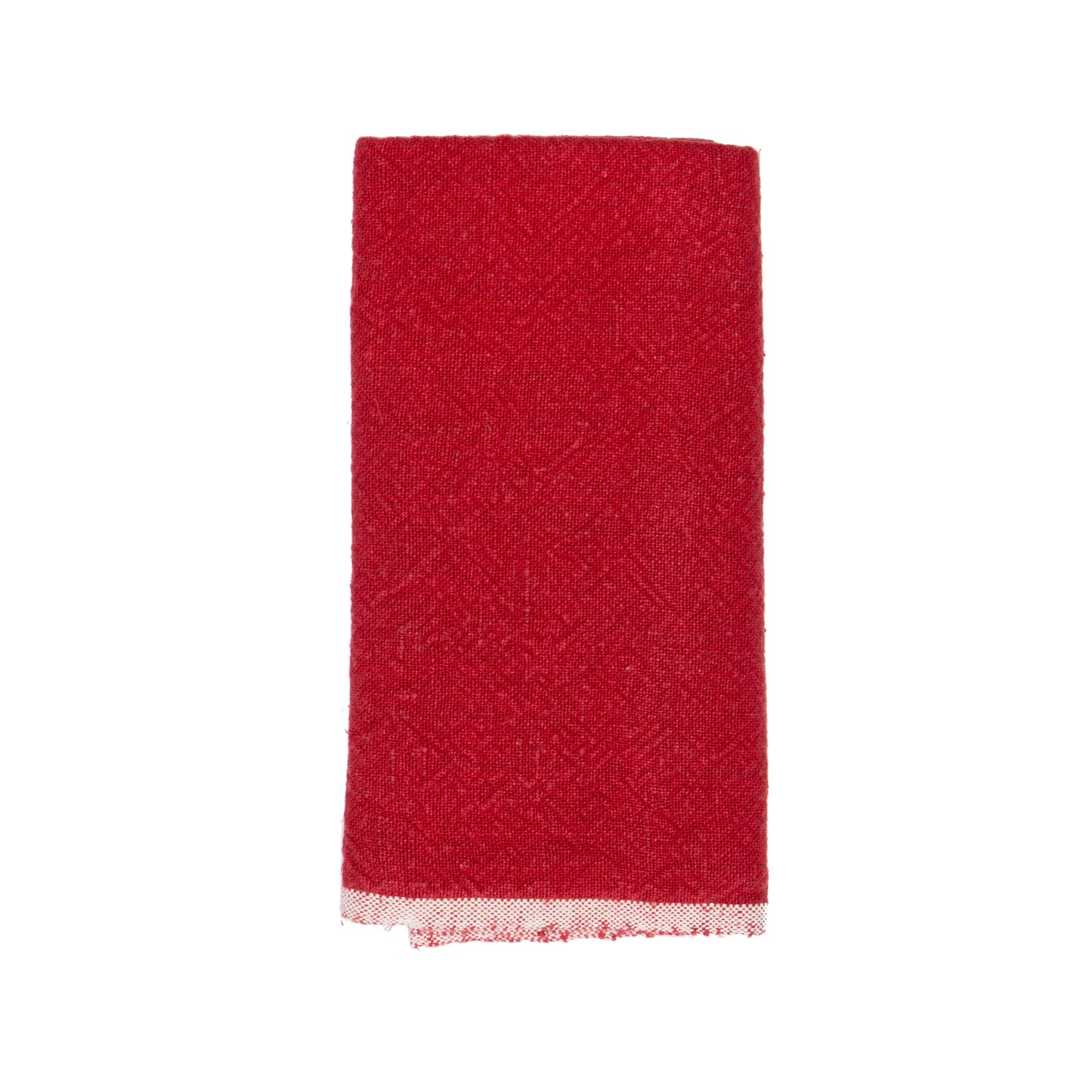 Hand-Spun Linen Towel • Red